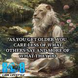 Elevate your perspective with the Wisdom Of Old Sticker, a bold reminder that maturity values action over noise. This Actions speak louder than words sticker sharpens focus, while the Mature mindset motivational sticker reinforces discernment daily. Designed as a Discernment over opinions quote sticker and Results over talk reminder sticker, it keeps standards high. Lead with clarity—Add to cart now.