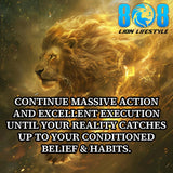 Accelerate your results with the Continue Action Sticker, a bold reminder that momentum compounds daily. This Massive action motivational sticker fuels urgency, while the Relentless execution quote sticker reinforces focus. Designed as a Discipline creates reality decal and High performance mindset reminder sticker, it keeps your standards elevated and your habits aligned. Stay relentless—Add to cart now.