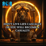 Raise your standards with the Preventing Casual Living Sticker, a bold reminder that intentional effort shapes destiny. This Live with urgency quote sticker fuels decisive action, while the Intentional living motivational sticker reinforces daily discipline. Designed as a No casual days mindset decal and Purpose over comfort reminder sticker, it keeps complacency out. Live on purpose—Add to cart now.