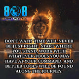 Success doesn’t wait—and neither should you. The Don't Wait Sticker is your daily push to move now. This Start now motivational quote sticker builds urgency, while the Take action immediately reminder sticker crushes hesitation. Display the Stop procrastinating inspirational decal and Begin today success mindset sticker on your laptop or journal. Your future rewards action—Add to cart now.