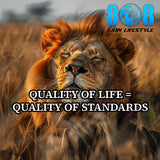 The Quality Of Life Sticker is your daily reminder that standards shape destiny. This bold Raise your standards motivational sticker challenges average thinking, while the High standards high results quote sticker reinforces disciplined execution. Designed as a Discipline defines lifestyle inspirational sticker and Level up your life reminder sticker, it drives growth. Add to cart now and elevate your standards today.