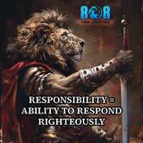 The Responsibility Sticker is a bold reminder that greatness begins with ownership. This powerful Accountability builds character motivational sticker reinforces disciplined choices, while the Own your response quote sticker sharpens awareness. Designed as an Integrity in action inspirational sticker and Personal responsibility reminder sticker, it elevates standards daily. Add to cart now and lead with responsibility.