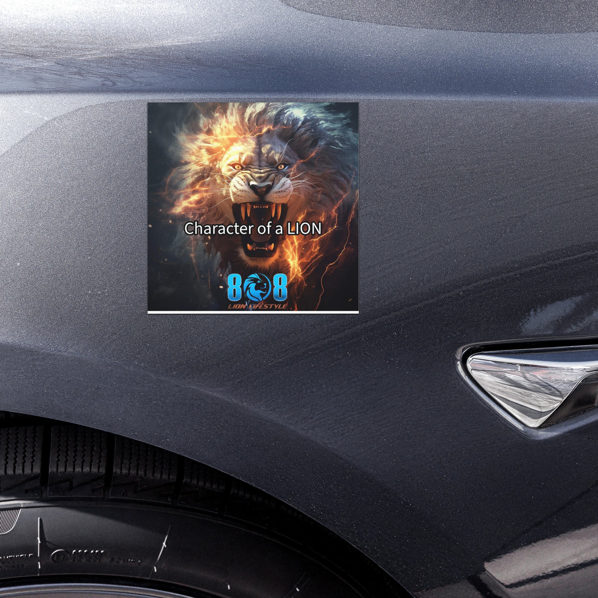 Lead with strength and honor using the Character Of Lion Car Magnet, a symbol of power forged through discipline. This Lion mindset motivation car magnet stands for courage as a Strength and integrity vehicle magnet. Featuring a bold Courage leadership quote car magnet and Warrior character success magnet message, it reminds you to rule every road with character. Add to cart