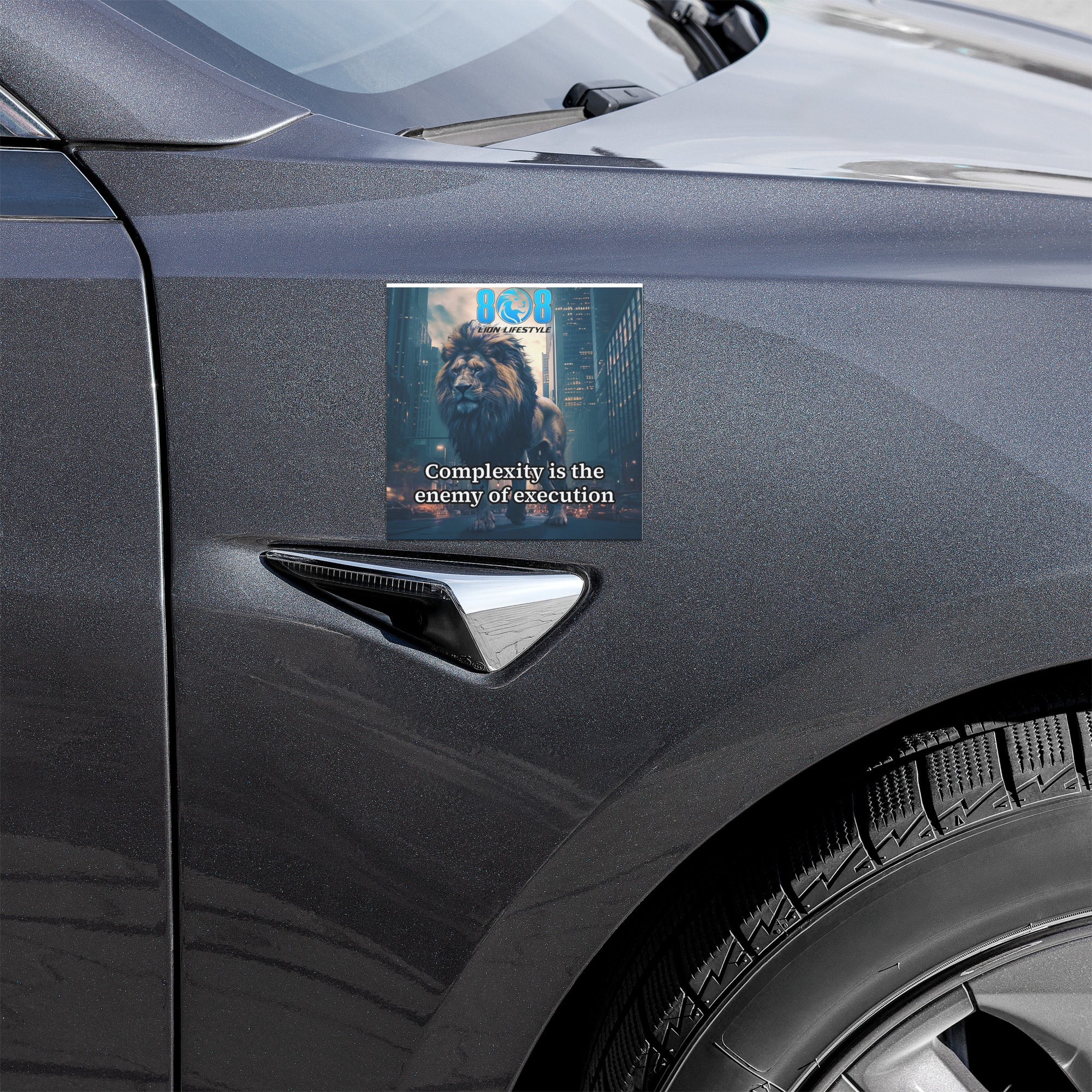 Win through clarity with the Enemy Of Execution Car Magnet, a powerful reminder that simplicity fuels progress. This Simplicity drives results car magnet promotes momentum as an Action over perfection vehicle magnet. Designed as an Execution mindset motivation magnet with a Focus beats complexity car magnet message, it keeps you moving forward instead of overthinking. Add to cart