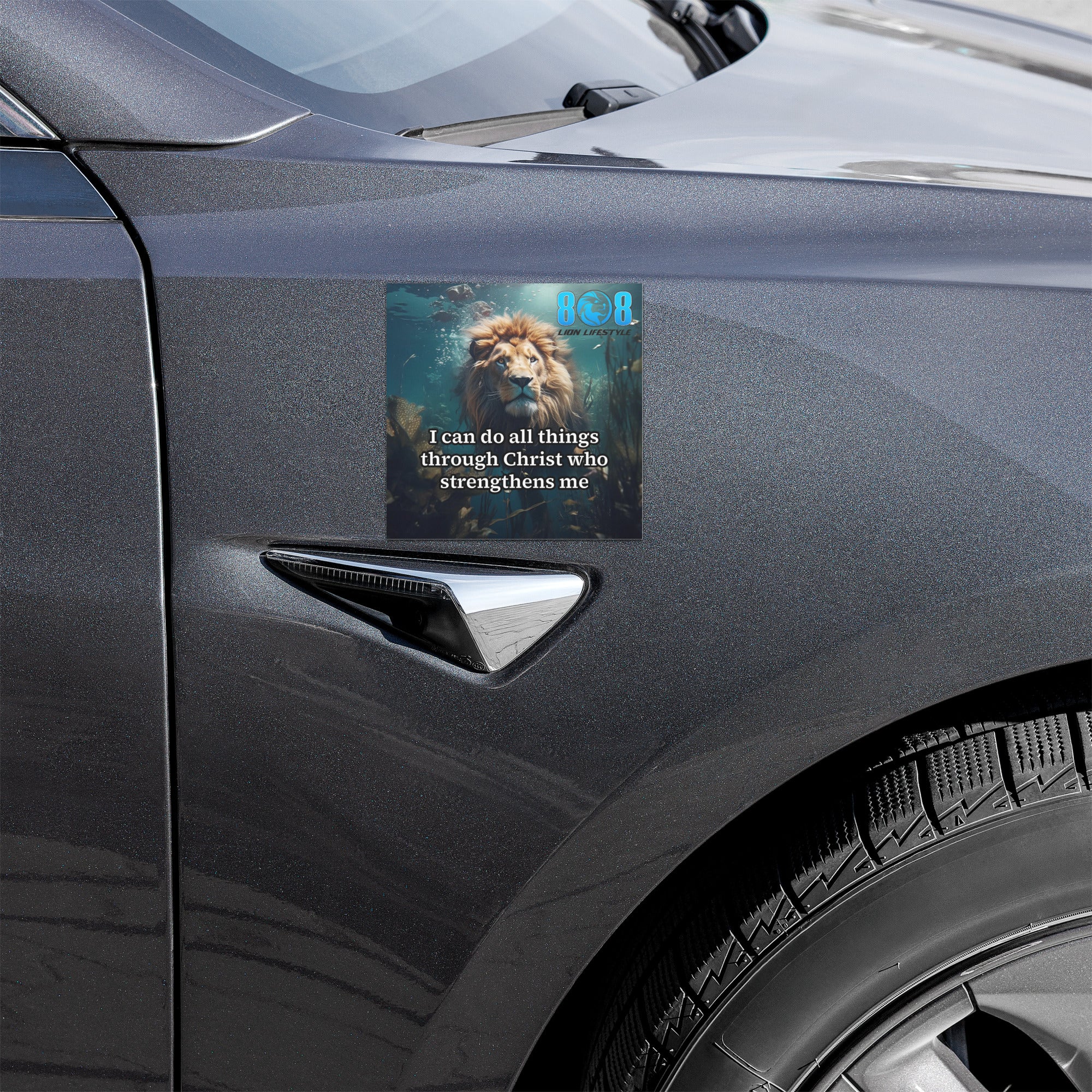Move forward in faith with the Christ Strengthens Car Magnet, a powerful declaration of unwavering belief. This I can do all things through Christ car magnet fuels courage and confidence daily. Designed as a faith powered strength vehicle magnet, it inspires endurance through a Christian perseverance inspirational car magnet message rooted in truth. Drive with purpose using this biblical strength motivation car magnet—add to cart now.