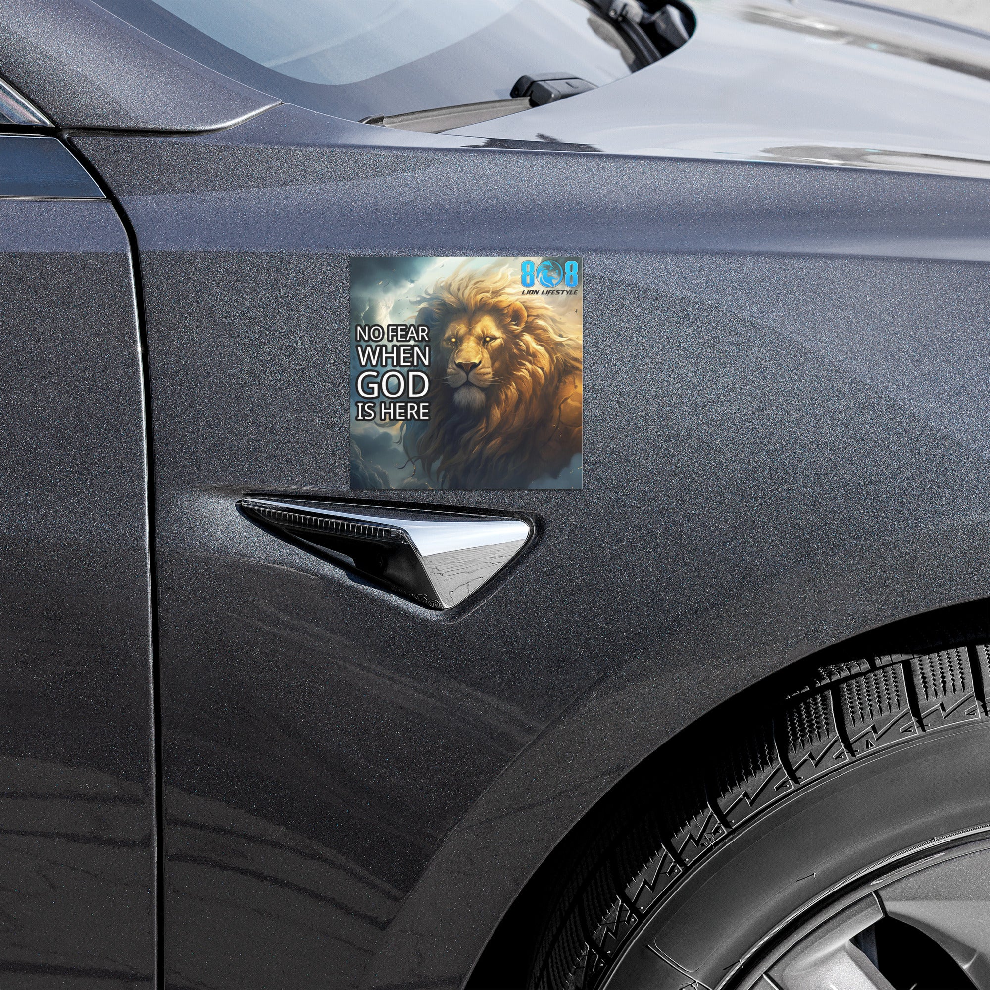 Drive with faith, not fear. The No Fear Car Magnet is a bold daily reminder that God is always with you. This God over fear Christian car magnet speaks strength, trust, and courage on every journey. Let this Faith conquers fear vehicle magnet and Scripture strength encouragement car magnet reinforce confidence through Christ as your Christian courage daily reminder magnet. Add to cart