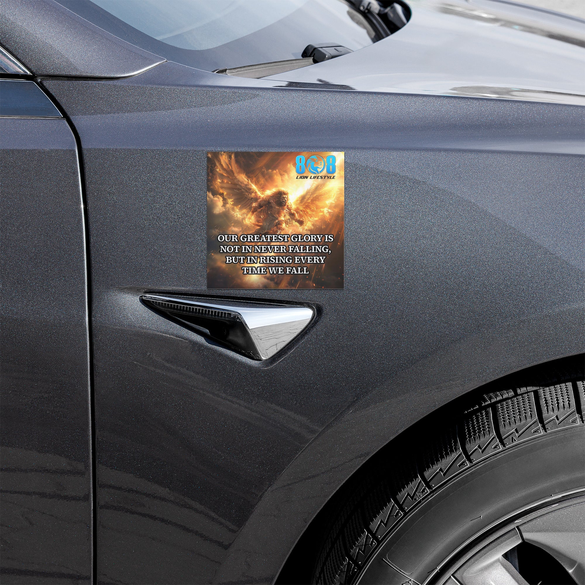 Rise stronger with the Greatest Glory Car Magnet, a powerful reminder that progress is built through perseverance. This Rise after failure car magnet fuels determination, while the Resilience builds greatness vehicle magnet reinforces inner strength. Designed as a Fall and rise motivation car magnet, it stands for Perseverance over defeat car magnet energy on every drive. Add to cart and keep rising forward today.