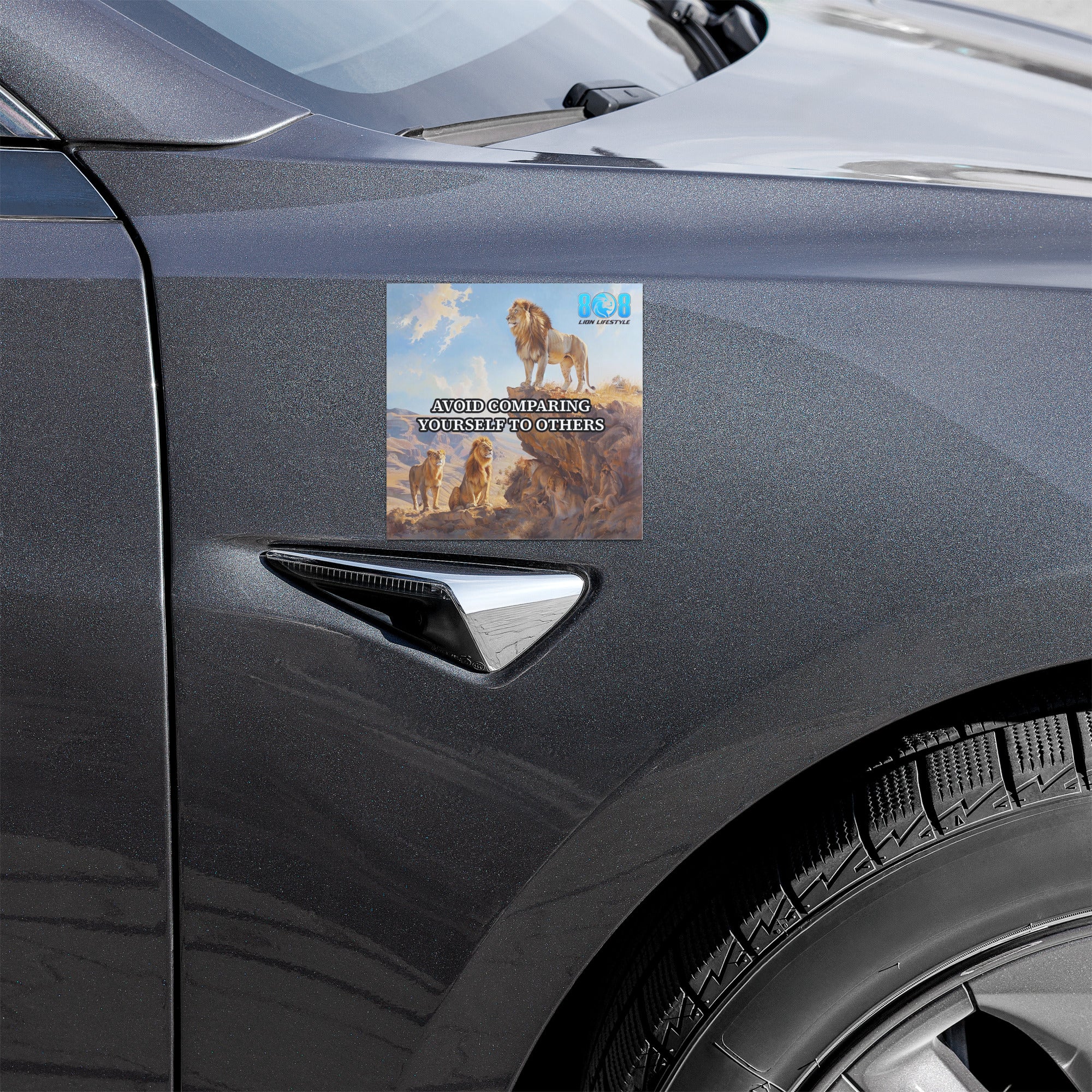 The Comparison Avoidance Car Magnet keeps your focus where it belongs—on your own growth. This Stop comparing yourself car magnet reinforces confidence, while the Self worth reminder vehicle magnet anchors inner value. Designed as a Personal progress mindset car magnet, it promotes clarity through a bold Confidence over comparison magnet message. Add to cart now and drive your own path.