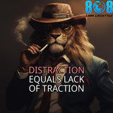 Lock in your priorities with the What Is Distraction Sticker, a bold reminder that attention determines results. This Distraction kills productivity quote sticker sharpens awareness, while the Stay focused motivational sticker reinforces discipline. Designed as a Deep work mindset decal and Traction over distraction reminder sticker, it keeps momentum strong and goals clear. Cut the noise—Add to cart now.