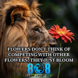 Shine in your own season with the Flowers Just Bloom Sticker—a gentle yet powerful reminder to grow without comparison. This Bloom where you are planted sticker and Grow at your own pace quote sticker nurture confidence daily. Designed as a Self-growth inspirational sticker and Comparison steals joy reminder sticker, it celebrates authenticity. Add to cart now and bloom boldly.