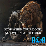 Finish what you start with the Stop When Done Sticker — a bold reminder that winners don’t quit early. This Finish strong motivational sticker and Push past tired quote sticker fuel relentless drive. Built for champions, this Endurance mindset gym sticker and Discipline to the end inspirational sticker keep your standards high. Don’t stop tired. Stop done—Add to cart now.