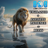 Peace is earned through steady discipline. The Bliss Formula Sticker reminds you that vigilance and patience create harmony. This Patience brings peace quote sticker reinforces balance, while the Mindful vigilance motivational sticker sharpens awareness. Stay centered with the Inner calm success decal and the Discipline and patience mindset sticker — add to cart now and activate your formula for bliss today.