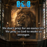 Strength grows through prayer. The Pray For Strengths Sticker reminds you to seek courage over comfort. This Pray for strength not ease quote sticker reinforces resilience, while the God make me stronger motivational sticker fuels faith. Stand firm with the Faith through hardship inspirational decal and the Strength in trials Christian sticker — add to cart now and pray for strength daily.