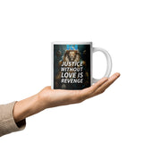 Lead with principle through the Justice Without Love Mug, crafted to unite strength with compassion. This Compassionate justice mug inspires empathy, while the Love-centered leadership mug guides your decisions. Find equilibrium with a Moral balance coffee mug and deepen understanding with a Heart-led wisdom mug designed for true leaders of integrity. Add to cart now.