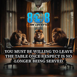 Table Of Respect Car Magnet is a powerful reminder to honor yourself first. This Walk away from disrespect car magnet reinforces clarity as a Self-respect boundaries mindset vehicle magnet. Stay grounded with a Leave when respect is gone daily reminder magnet that protects dignity. Designed as a Know your worth motivation car magnet, it empowers confident decisions rooted in self-respect and personal value. Add to cart.