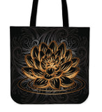 Golden Lotus Tote Bag