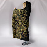 Golden Lotus Hoodie Blanket