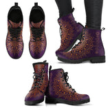 Gold Chakra Mandala Women's Leather Boots